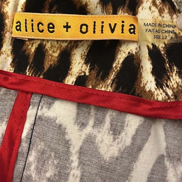 alice + olivia leopard print dress, size 2 - Picture 4 of 4